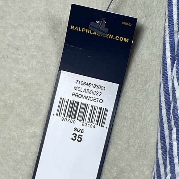 NWT Polo Ralph Lauren 35W Stretch Straight Fit Seersucker Skull Pattern Shorts - Picture 8 of 11